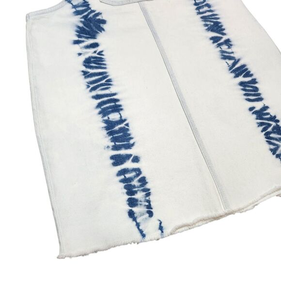 Wild Fable‎ Women's Tie Dye Denim Pinafore Mini Short Jean Dress Overalls Blue M - Picture 6 of 14